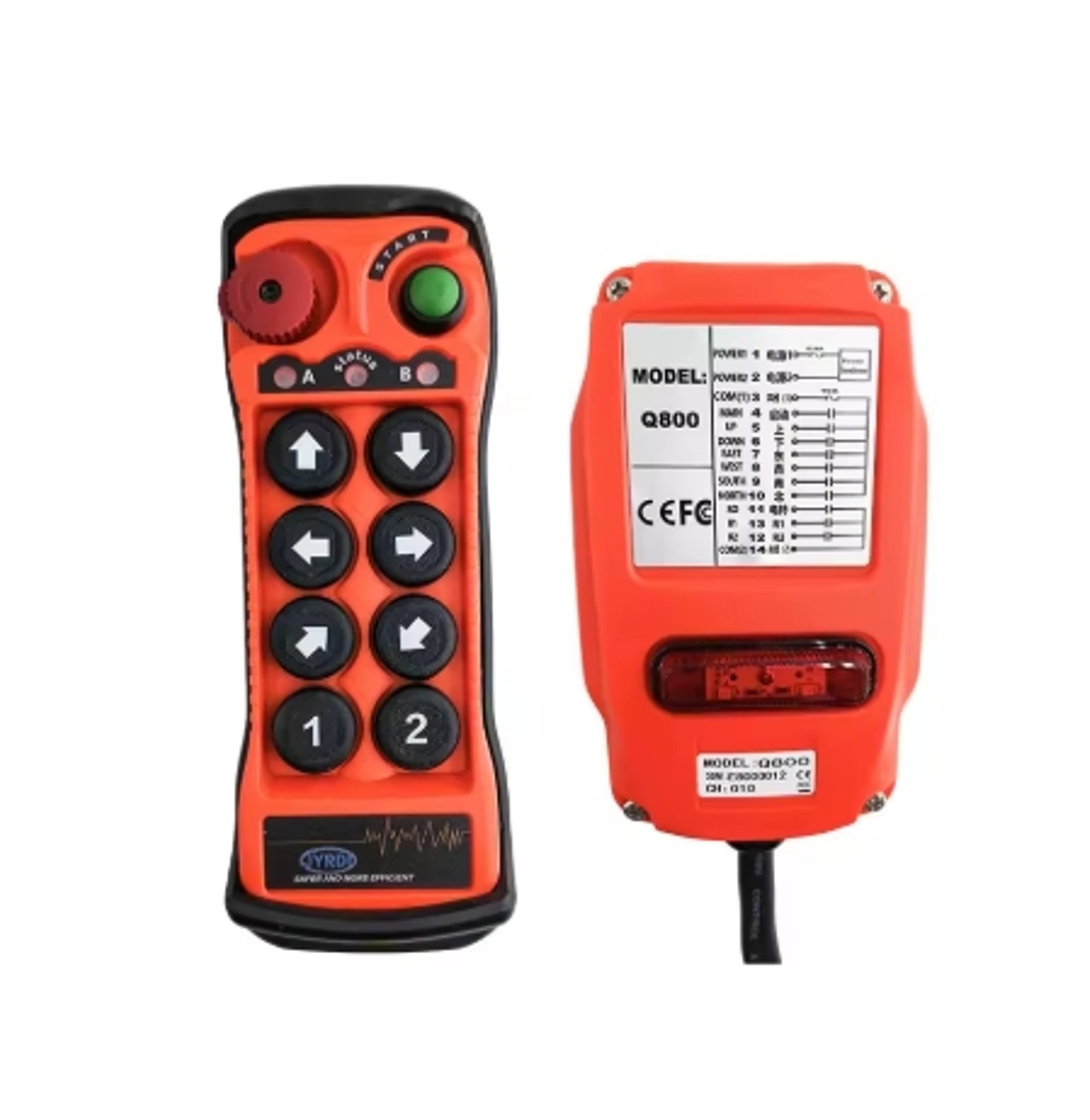 Nuevo Control Remoto Inal�mbrico Industrial Q800 de 8 Teclas y Velocidad �nica para Gr�as, Palancas